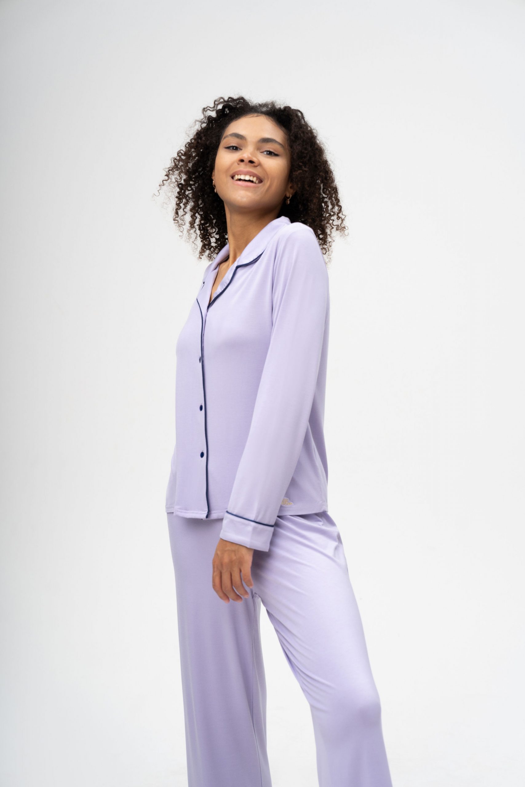 Deliala 2 Piece Long Sleeve Bamboo Pajama Set for Women